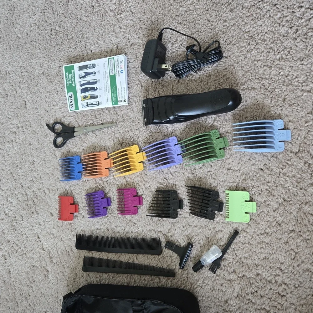 Wahl Color Pro Cordless Hair Clipper Trimmer Kit Rechargeable 9649 New In Case